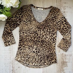 GINGER G (Anthropology) Super Soft Animal Print Tee